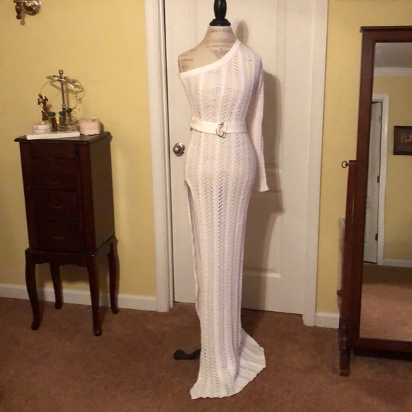 Dresses & Skirts - Knitted Maxi Side Slit Dress Size XL NEVER WORN